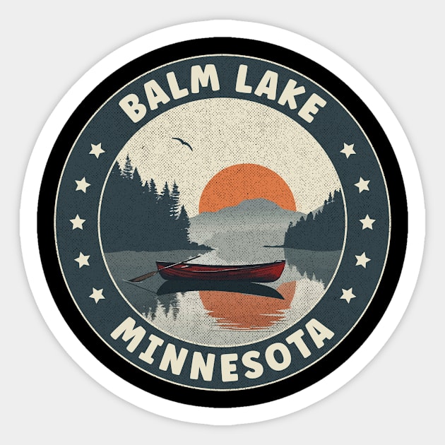 Balm Lake Minnesota Sunset Sticker by turtlestart